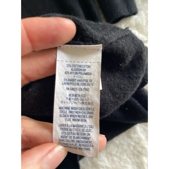 Old Navy Black Jack V-Neck Cotton Blend Knit Stretch Sweater Dress Sz M - Picture 7 of 8